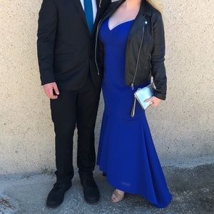 Nicole Miller Cobalt Blue Mermaid Dress